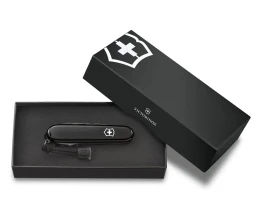 Нож перочинный VICTORINOX Spartan Onyx Black, 91 мм, 12 функций, чёрный, со шнурком в комплекте