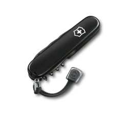 Нож перочинный VICTORINOX Spartan Onyx Black, 91 мм, 12 функций, чёрный, со шнурком в комплекте