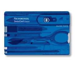 Швейцарская карточка VICTORINOX SwissCard Classic, 10 функций, полупрозрачная синяя