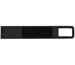 USB 2.0- флешка на 32 Гб c подсветкой логотипа «Hook LED», темно-серый, синяя подсветка