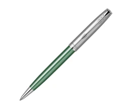 Шариковая ручка Parker Sonnet Essentials Green SB Steel CT, цвет чернил black, перо: M, в подарочной упаковке.