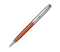 Шариковая ручка Parker Sonnet Essentials Orange SB Steel CT, цвет чернил black, перо: M, в подарочной упаковке.