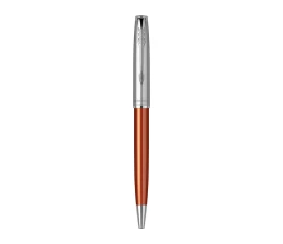 Шариковая ручка Parker Sonnet Essentials Orange SB Steel CT, цвет чернил black, перо: M, в подарочной упаковке.