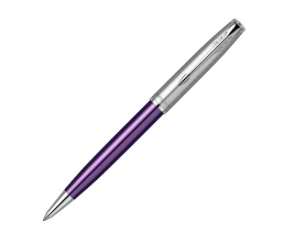 Шариковая ручка Parker Sonnet Essentials Violet SB Steel CT, цвет чернил black, перо: M, в подарочной упаковке.