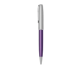 Шариковая ручка Parker Sonnet Essentials Violet SB Steel CT, цвет чернил black, перо: M, в подарочной упаковке.