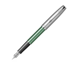 Перьевая ручка Parker Sonnet Essentials Green SB Steel CT, перо: F, цвет чернил: black, в подарочной упаковке.