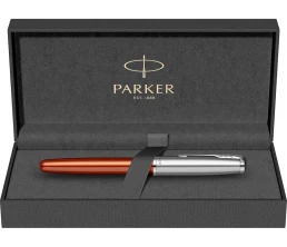 Перьевая ручка Parker Sonnet Essentials Orange SB Steel CT, перо: F, цвет чернил black, в подарочной упаковке.