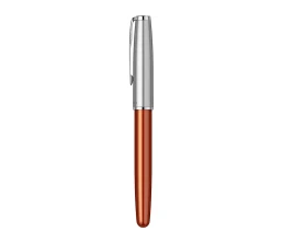 Перьевая ручка Parker Sonnet Essentials Orange SB Steel CT, перо: F, цвет чернил black, в подарочной упаковке.