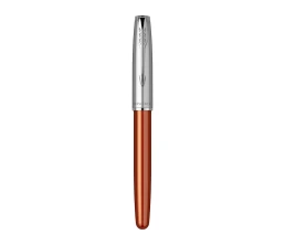 Перьевая ручка Parker Sonnet Essentials Orange SB Steel CT, перо: F, цвет чернил black, в подарочной упаковке.