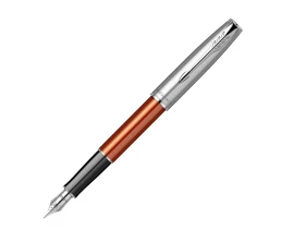 Перьевая ручка Parker Sonnet Essentials Orange SB Steel CT, перо: F, цвет чернил black, в подарочной упаковке.