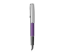 Перьевая ручка Parker Sonnet Essentials Violet SB Steel CT, перо: F, цвет чернил black, в подарочной упаковке.