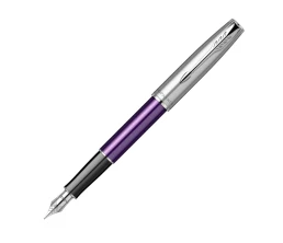 Перьевая ручка Parker Sonnet Essentials Violet SB Steel CT, перо: F, цвет чернил black, в подарочной упаковке.