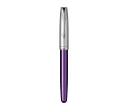 Перьевая ручка Parker Sonnet Essentials Violet SB Steel CT, перо: F, цвет чернил black, в подарочной упаковке.