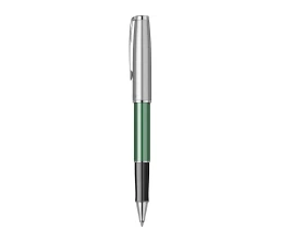 Ручка-роллер Parker Sonnet Essentials Green SB Steel CT, цвет чернил black, перо: F, в подарочной упаковке.