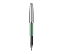 Ручка-роллер Parker Sonnet Essentials Green SB Steel CT, цвет чернил black, перо: F, в подарочной упаковке.