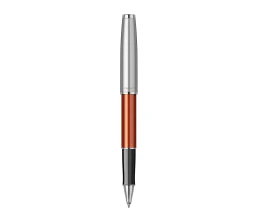 Ручка-роллер Parker Sonnet Essentials Orange SB Steel CT, цвет чернил black,перо: F, в подарочной упаковке.