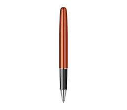 Ручка-роллер Parker Sonnet Essentials Orange SB Steel CT, цвет чернил black,перо: F, в подарочной упаковке.