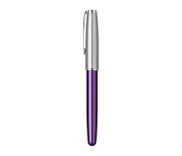 Ручка-роллер Parker Sonnet Essentials Violet SB Steel CT, цвет чернил black, перо: F, в подарочной упаковке.