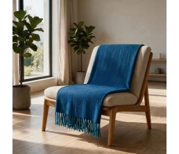 Плед акриловый Mohair, синий