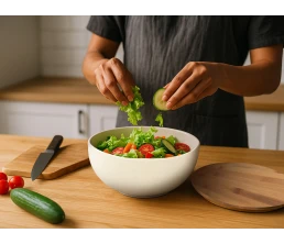 Салатник из натуральных волокон с бамбуковой крышкой «Bowl»