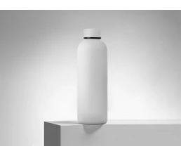 Вакуумная термобутылка с медной изоляцией «Cask», soft-touch, тубус, 500 мл