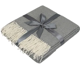 Акриловый плед Dapple 160x210 см, холодный серый