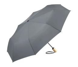 Зонт складной 5429 ÖkoBrella из бамбука, полуавтомат, серый