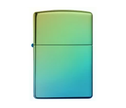 Зажигалка ZIPPO Classic с покрытием High Polish Teal, латунь/сталь, зелёная, глянцевая, 38x13x57 мм