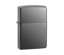 Зажигалка ZIPPO Classic с покрытием Black Ice, латунь/сталь, чёрная, глянцевая, 38x13x57 мм