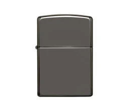 Зажигалка ZIPPO Classic с покрытием Black Ice, латунь/сталь, чёрная, глянцевая, 38x13x57 мм