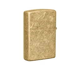 Зажигалка ZIPPO Classic с покрытием Tumbled Brass, латунь/сталь, золотистая, матовая, 38x13x57 мм