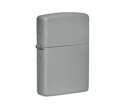 Зажигалка ZIPPO Classic с покрытием Flat Grey, латунь/сталь, серая, глянцевая, 38x13x57 мм