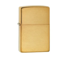 Зажигалка ZIPPO с покрытием Brushed Brass, латунь/сталь, золотистая, матовая, 38x13x57 мм