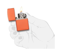 Зажигалка ZIPPO Classic с покрытием Orange Matte, латунь/сталь, оранжевая, матовая, 38x13x57 мм