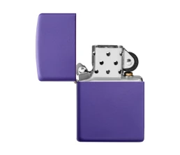 Зажигалка ZIPPO Classic с покрытием Purple Matte, латунь/сталь, фиолетовая, матовая, 38x13x57 мм