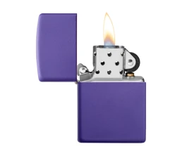 Зажигалка ZIPPO Classic с покрытием Purple Matte, латунь/сталь, фиолетовая, матовая, 38x13x57 мм