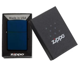 Зажигалка ZIPPO Classic с покрытием Navy Matte, латунь/сталь, синяя, матовая, 38x13x57 мм