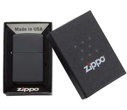 Зажигалка ZIPPO Classic с покрытием Black Matte, латунь/сталь, чёрная, матовая, 38x13x57 мм