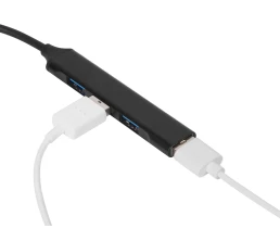 USB-хаб «Link» с коннектором 2-в-1 USB-C и USB-A, 2.0/3.0, черный