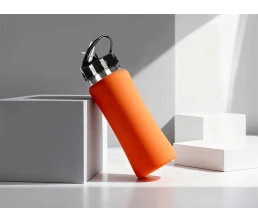 Бутылка для воды "Bottle C1", сталь, soft touch, 600 мл, оранжевый