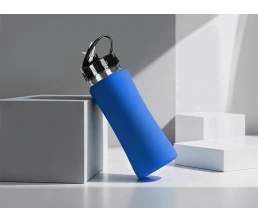 Бутылка для воды "Bottle C1", сталь, soft touch, 600 мл, синий
