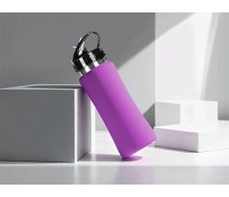 Бутылка для воды "Bottle C1", сталь, soft touch, 600 мл, фиолетовый