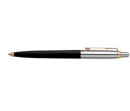 Шариковая ручка Parker Jotter K160, цвет: Black/GT, стержень: F, цвет чернил: blue, в подарочной упаковке.