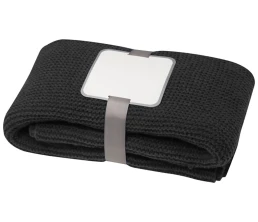 Вязанное одеяло Suzy 150 x 120 см из полиэстера, сплошной черный