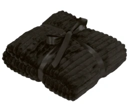 Плед Wave флисовый, черный