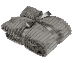 Плед Wave флисовый, серый