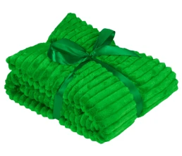 Плед Wave флисовый, зеленый