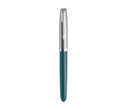 Перьевая ручка Parker 51 CORE TEAL BLUE CT, перо: F, цвет чернил: black, в подарочной упаковке.