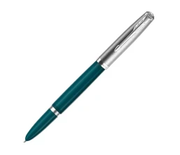 Перьевая ручка Parker 51 CORE TEAL BLUE CT, перо: F, цвет чернил: black, в подарочной упаковке.