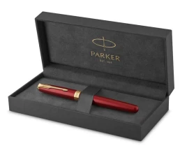 Перьевая ручка Parker Sonnet Red GT Intense, перо: F, цвет чернил: black, в подарочной упаковке